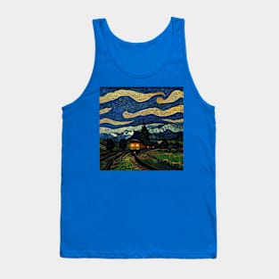 Starry Night Wizarding Express Train Tank Top